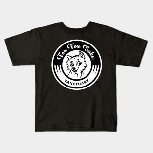 For Fox Sake Logo Black on White Back Print Kids T-Shirt